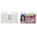 Clear Horizontal Card Holder W/ Clip